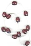 1 12x10mm Amethyst Faceted Oval Bead